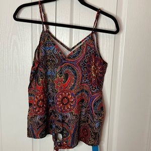 NWT Cupshe Ornate Floral Tie Front Cami